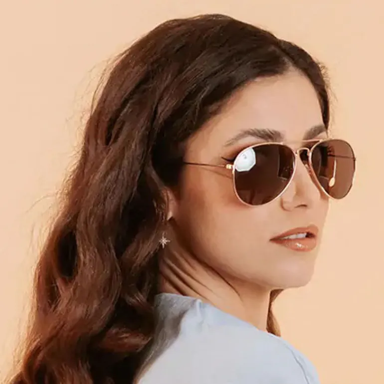 Ace Reading Sunglasses in Gold | Collen and Clare