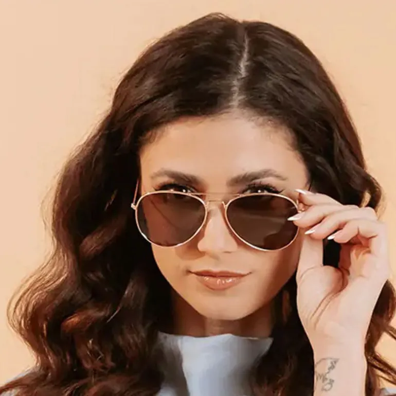 Ace Reading Sunglasses in Gold | Collen and Clare