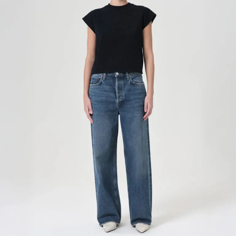 AGOLDE Low Slung Baggy Jeans in Essence