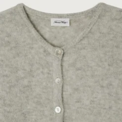AMERICAN VINTAGE Vitow Cardigan in Melange Light Grey