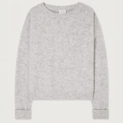 AMERICAN VINTAGE Vitow Jumper in Melange Light Grey