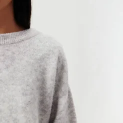 AMERICAN VINTAGE Vitow Jumper in Melange Light Grey