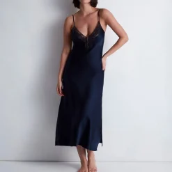 Aubade Midnight Whisper Long Slip in Evening Blue