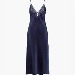 Aubade Midnight Whisper Long Slip in Evening Blue
