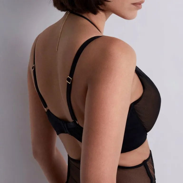 AUBADE Sumptuous Waves U/W Triangle Bra in Smoky Attraction