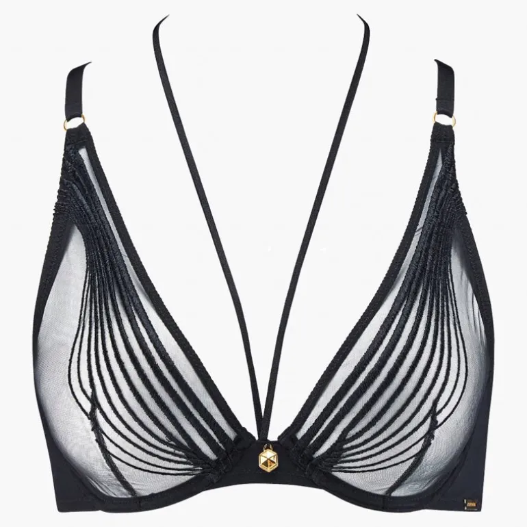 AUBADE Sumptuous Waves U/W Triangle Bra in Smoky Attraction