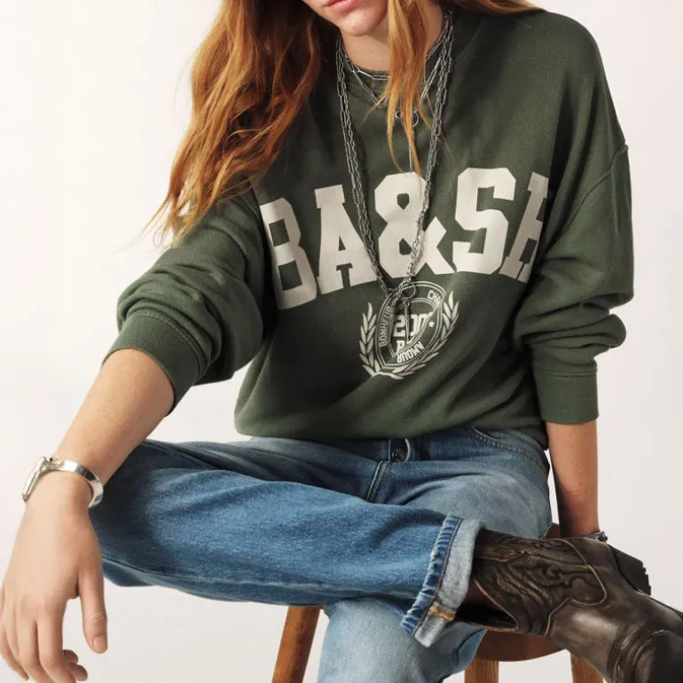Ba&Sh Benjamin Sweater in Kaki