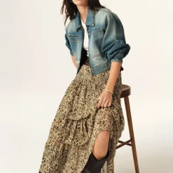 BA&SH Coccie Skirt in Ecru