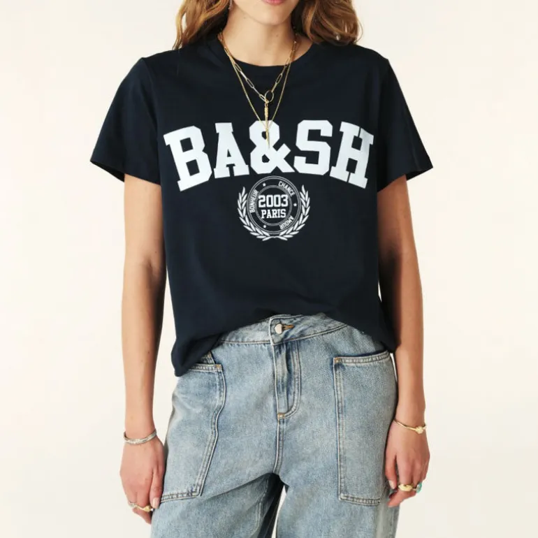 BA&SH Ioni T-Shirt in Navy
