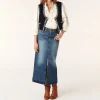 Ba&sh Math Skirt in Blue Jeans