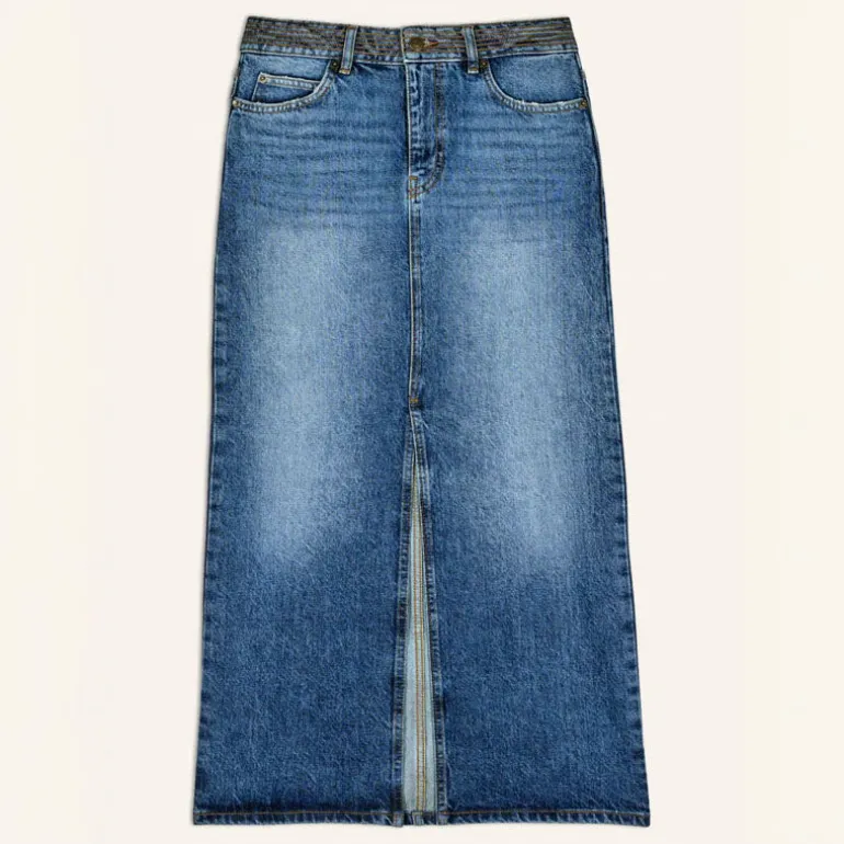 Ba&sh Math Skirt in Blue Jeans