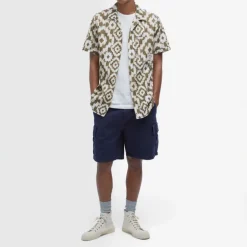 BARBOUR Barbour Homelane Printed S/S Relaxed Fit Shirt in Light Sage