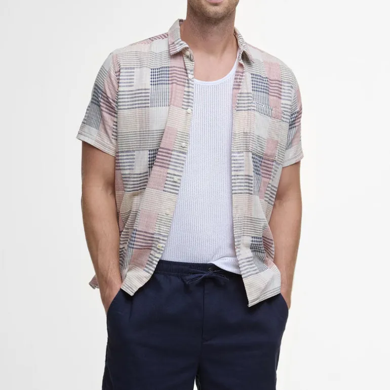 BARBOUR Cotton Linen Relaxed Short in Navy