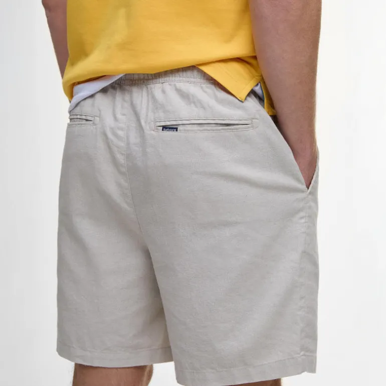 BARBOUR Cotton Linen Relaxed Short in Mist