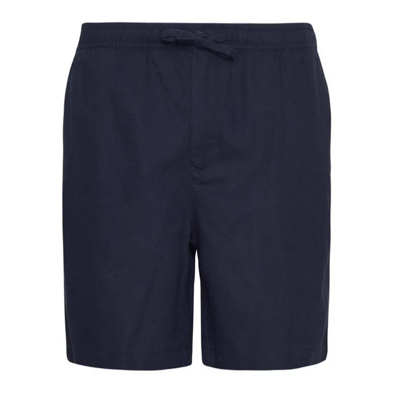BARBOUR Cotton Linen Relaxed Short in Navy