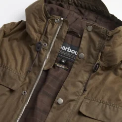 Barbour Durham Re-engineered Wax Jacket in Beech