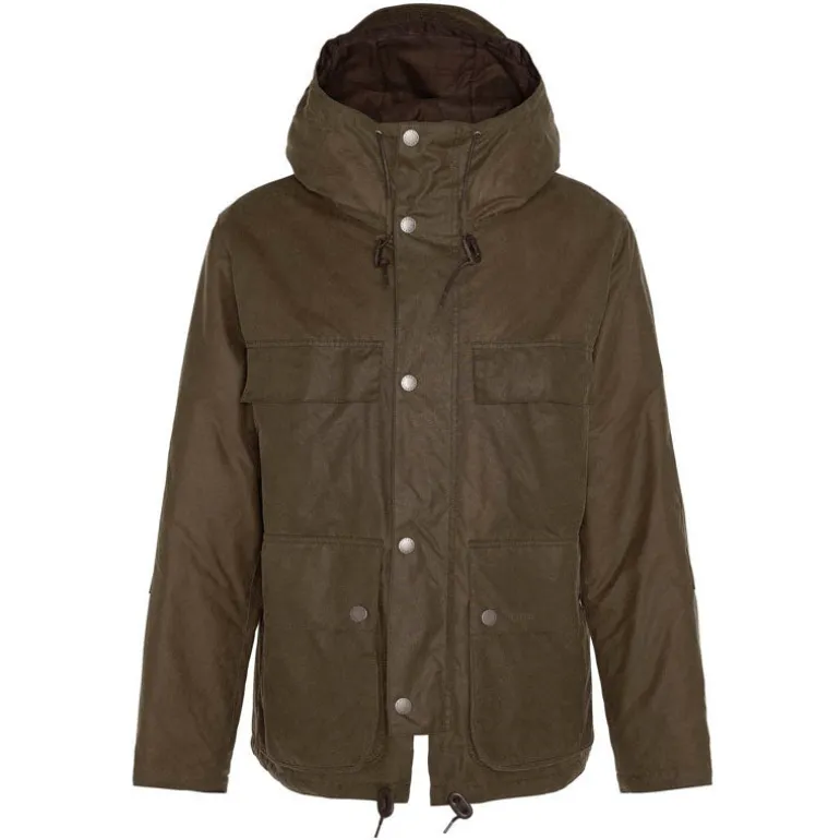 Barbour Durham Re-engineered Wax Jacket in Beech