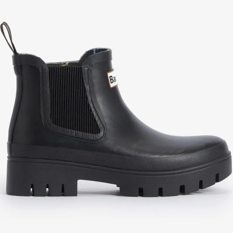 Barbour Halton Chelsea Welly Boots in Black