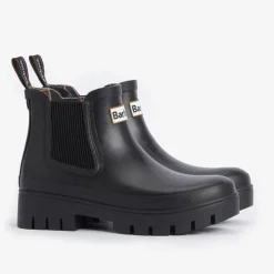 Barbour Halton Chelsea Welly Boots in Black