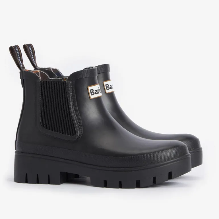 Barbour Halton Chelsea Welly Boots in Black