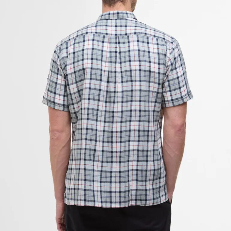 BARBOUR Midfield Tartan Summerfit Shirt in Bleached Pine Tartan