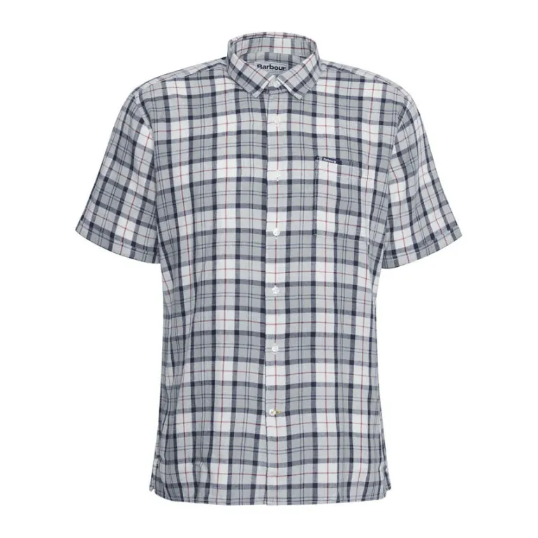 BARBOUR Midfield Tartan Summerfit Shirt in Bleached Pine Tartan