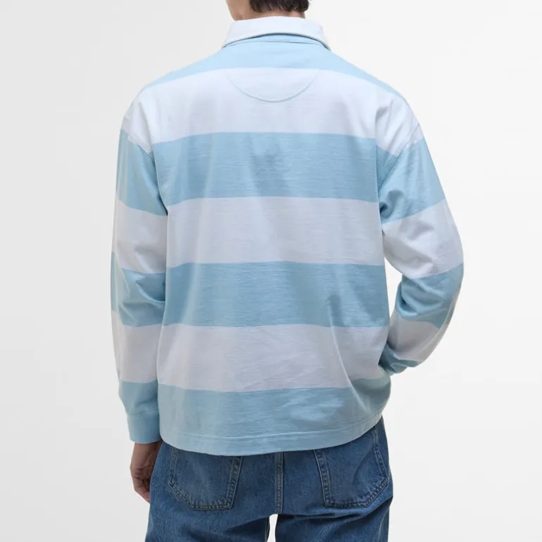 BARBOUR Newgate OS Rugby Shirt in Sky
