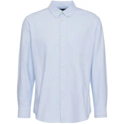 BARBOUR Striped Dunand OS Fit Oxford Shirt in Sky Blue