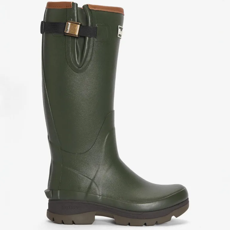 Barbour Tempest Tall Welly Boots in Olive