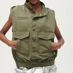 BEATRIZ FUREST Max Gilet 49R850 in Kaki