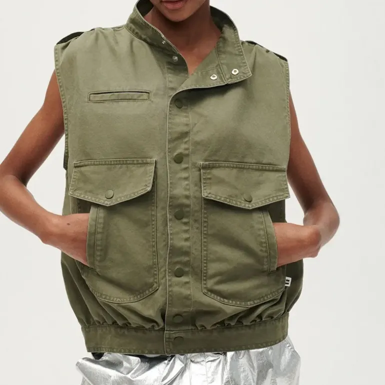 BEATRIZ FUREST Max Gilet 49R850 in Kaki