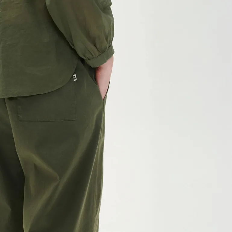 BEATRIZ FUREST Outside Wide Leg Trousers 49R316 in Kaki