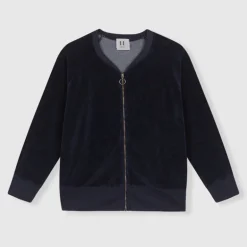 BEATRIZ FUREST Riva Zip Up Towelling Top 49R201 in Navy