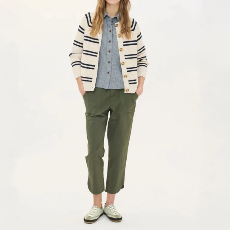 BEATRIZ FUREST Romeo Fine Stripe Shirt 49R160 in Denim Blue