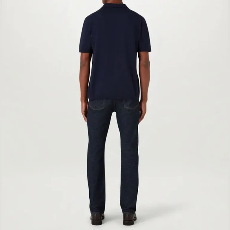 BELSTAFF Coast Knitted Polo in Dark Ink