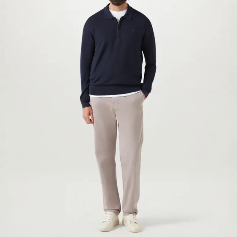 BELSTAFF Drift Knitted Polo in Dark Ink