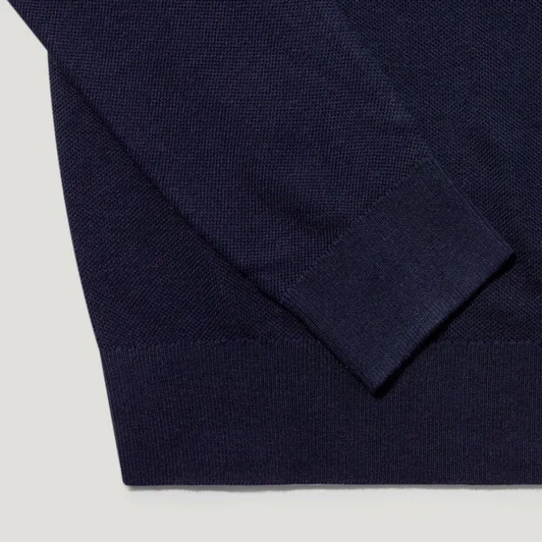 BELSTAFF Drift Knitted Polo in Dark Ink