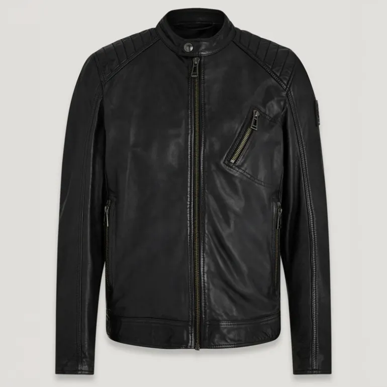 Belstaff V Racer Leather Jacket in Black