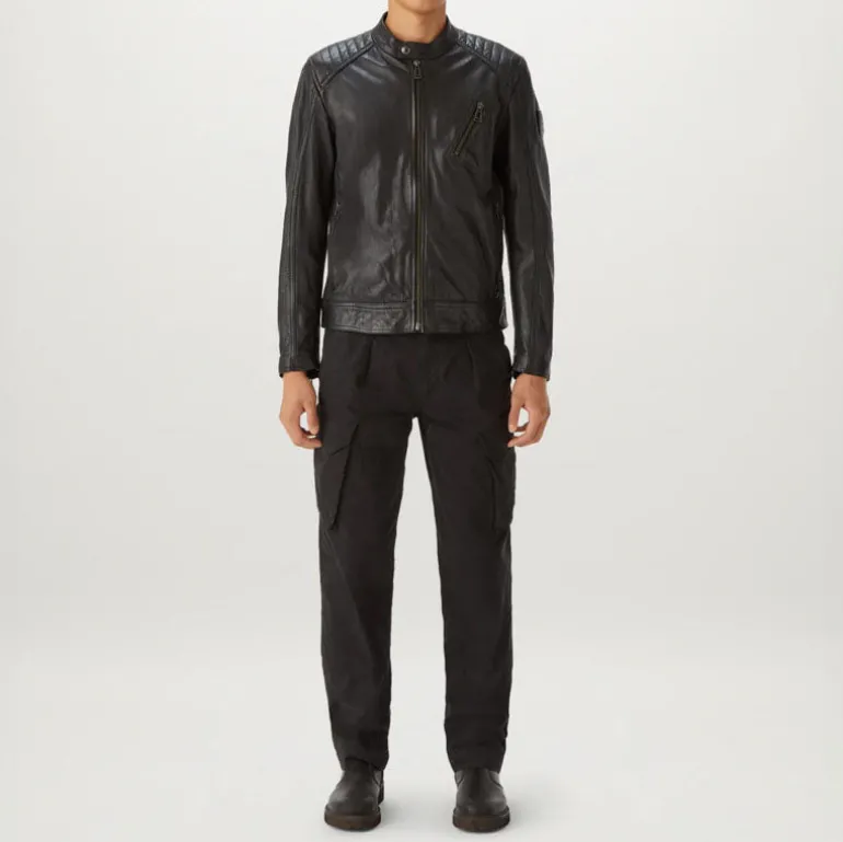 Belstaff V Racer Leather Jacket in Black