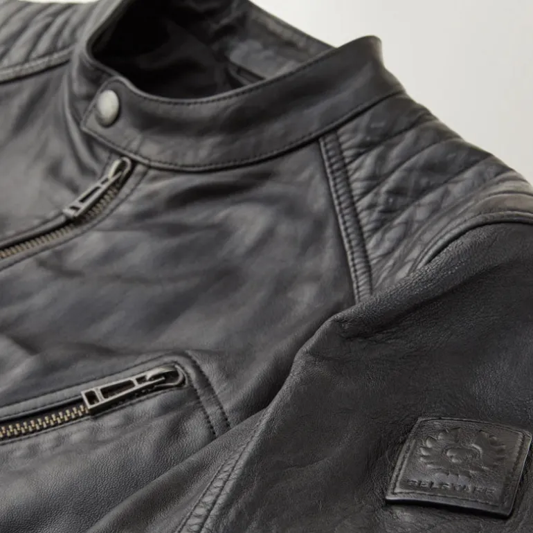 Belstaff V Racer Leather Jacket in Black