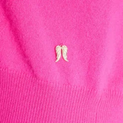 BERENICE Amypolo V Neck Knit in Neon Pink