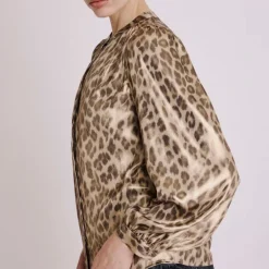 Berenice Cyril L/S Blouse in Leopard Print