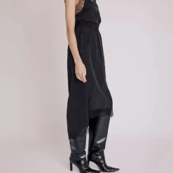 Berenice Jude Lace Hem Skirt in Black