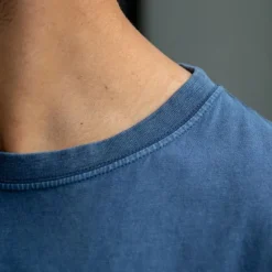 BILLYBELT Garment Dyed T Shirt in Marine Blue