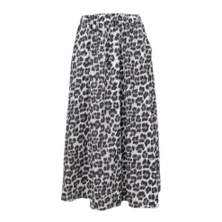 BLACK COLOUR Abbie Skirt in Light Grey Leopard