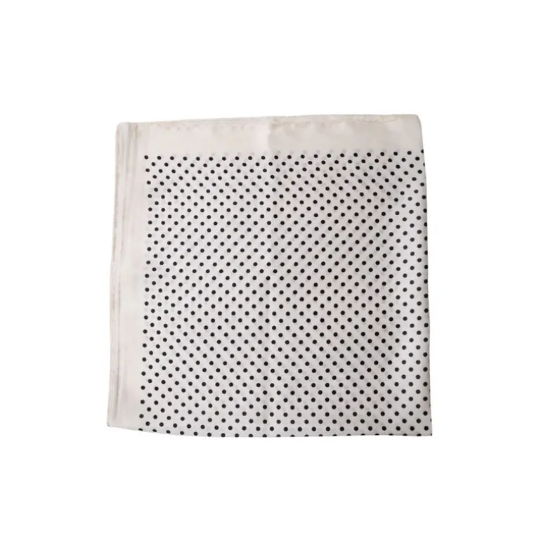 BLACK COLOUR Bianca Mini Scarf in Off White Dot