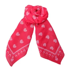 BLACK COLOUR Claudia Love Mini Scarves in Red/Pink
