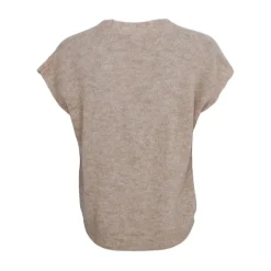 BLACK COLOUR Dell Heavy Knit Vest in Natural