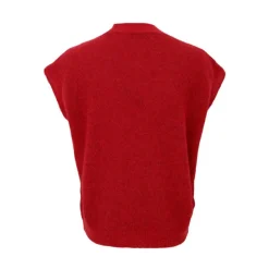 BLACK COLOUR Dell Heavy Knit Vest in Red