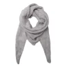 BLACK COLOUR Dell Knitted Mini Scarf in Light Grey